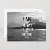 Bijbelversie: Ik ben de Manier, Waarheid, Leven Briefkaart (Voorkant / Achterkant)