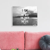 Bijbelversie: Ik ben de Manier, Waarheid, Leven Canvas Afdruk (Insitu (Woonkamer))