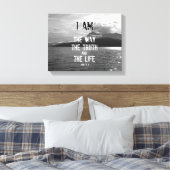 Bijbelversie: Ik ben de Manier, Waarheid, Leven Canvas Afdruk (Insitu (Slaapkamer))