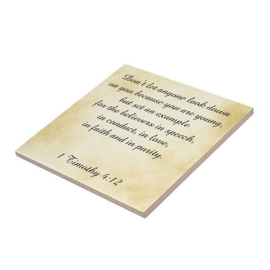 Bijbelversie is een voorbeeld tegeltje (Zijkant)