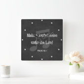 Bijbelversie: maak een vrolijk geluid vierkante klok (Huis)