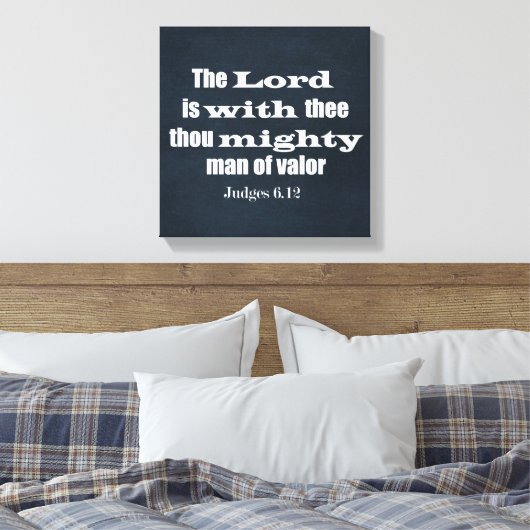 Bijbelversie mannen canvas afdruk (Insitu (Slaapkamer))