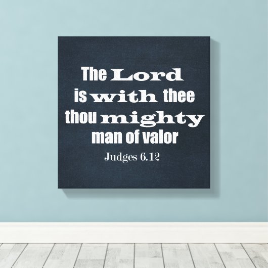 Bijbelversie mannen canvas afdruk (Insitu (Houten vloer))