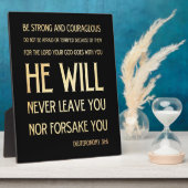 Bijbelversie met scripts - Deuteronomie 31:6 Fotoplaat (Zijkant)