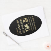 Bijbelversie met scripts - Deuteronomie 31:6 Ovale Sticker (Envelop)