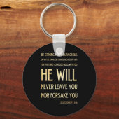 Bijbelversie met scripts - Deuteronomie 31:6 Sleutelhanger (Voorkant)