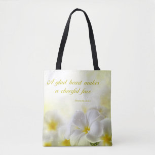 Bijbelversie Overdrachten 15:13 Gele Floral Tote Bag