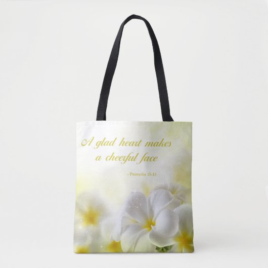 Bijbelversie | Overdrachten 15:13 | Gele Floral Tote Bag (Voorkant)