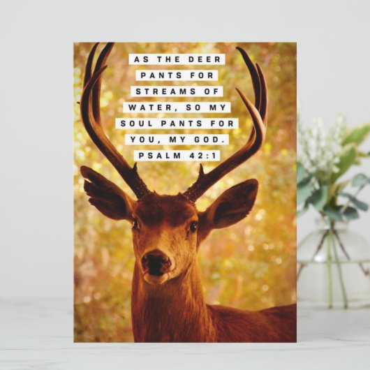 Bijbelversie - Psalm 42:1 (Staand voorkant)