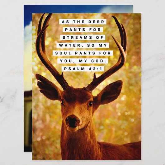 Bijbelversie - Psalm 42:1 (Voorkant / Achterkant)