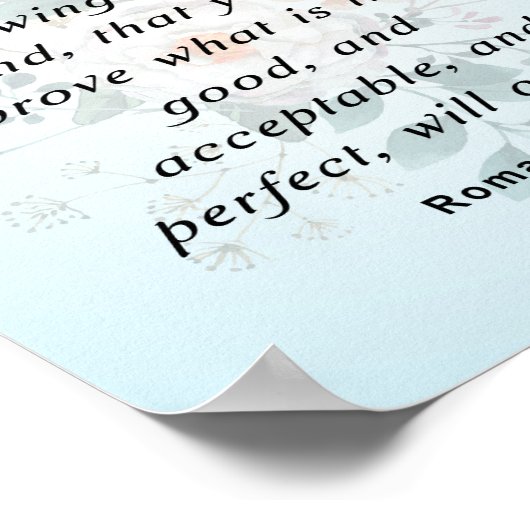 Bijbelversie, Romans 12:2 Poster (Hoek)