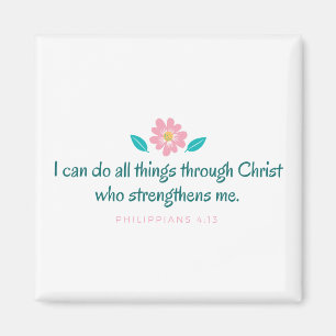 Bijbelversie-scripts Philippians 4:13 Magneet