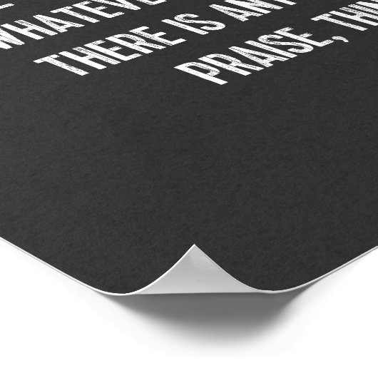 Bijbelversie, scripts Philippians 4:8 Moderne Poster (Hoek)