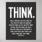 Bijbelversie, scripts Philippians 4:8 Moderne Poster (Voorkant)