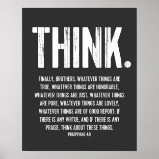 Bijbelversie, scripts Philippians 4:8 Moderne Poster