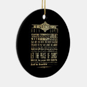 Bijbelversie van de lettertechniek - Colossians 3: Keramisch Ornament (Rechts)