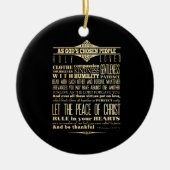 Bijbelversie van de lettertechniek - Colossians 3: Keramisch Ornament (Voorkant)