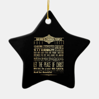 Bijbelversie van de lettertechniek - Colossians 3: Keramisch Ornament