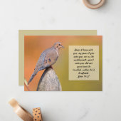 Bijbelversie van de scriptnotitie Kaart Dove Peace Notitiekaartje (Voorkant / Achterkant in situ)