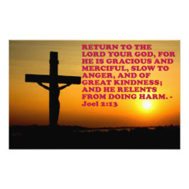 Bijbelversie van Joel 2:13. Foto Afdruk