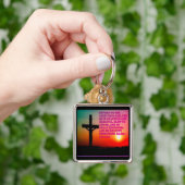 Bijbelversie van Joel 2:13. Sleutelhanger (Hand)