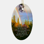 Bijbelversie voor regenboogbos Christelijke script Keramisch Ornament (Rechts)