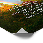 Bijbelversie voor regenboogbos Christelijke script Poster (Hoek)