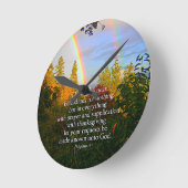 Bijbelversie voor regenboogbos Christelijke script Ronde Klok (Hoek)