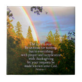 Bijbelversie voor regenboogbos Christelijke script Tegeltje (Voorkant)