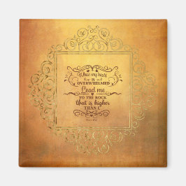 Bijbelversie wanneer mijn hart overweldigd is Psal Magneet