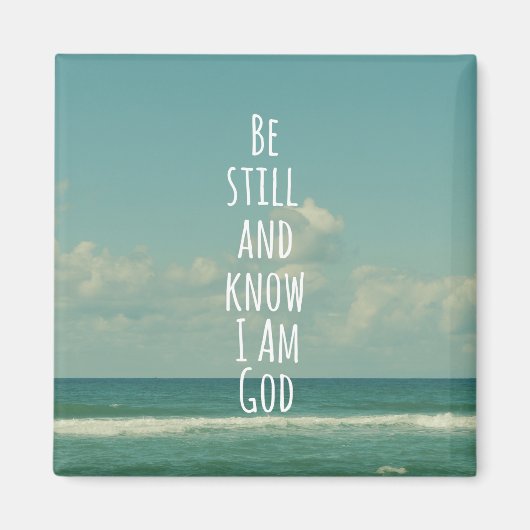 Bijbelversie: wees stil en ken magneet (Voorkant)