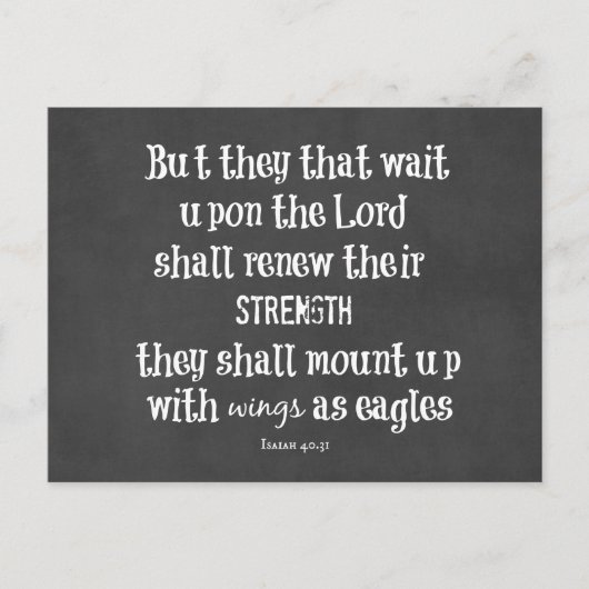 Bijbelversie: Wings as Eagles Briefkaart (Voorkant)