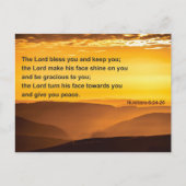 Bijbelversie - zegeling: De Heer Bless U  Briefkaart (Voorkant)