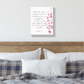 Bijbelversum, 8 x 10 paarse tak, gestoord canvas afdruk (Insitu (Slaapkamer))