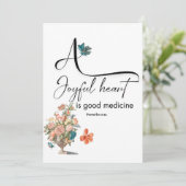 Bijbelversum A Joyful Heart Kaart (Staand voorkant)