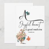 Bijbelversum A Joyful Heart Kaart (Voorkant / Achterkant)