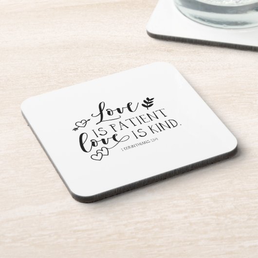 Bijbelversum Corinthians scriptie Hard Plastic Bier Onderzetter (Linkerzijde)