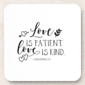 Bijbelversum Corinthians scriptie Hard Plastic Bier Onderzetter (Voorkant)