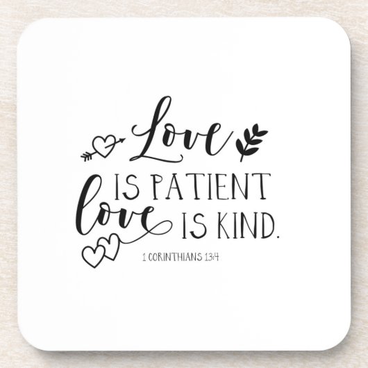 Bijbelversum Corinthians scriptie Hard Plastic Bier Onderzetter (Voorkant)