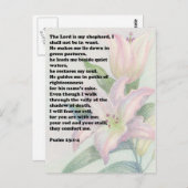 Bijbelversum en bloemlib briefkaart (Voorkant / Achterkant)