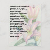 Bijbelversum en bloemlib briefkaart (Voorkant)