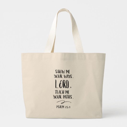 Bijbelversum Grote Tote Bag (Achterkant)
