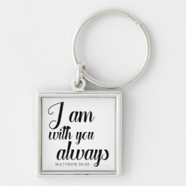 bijbelversum ik ben altijd Christelijk Sleutelhanger