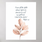 Bijbelversum Lord Psalm Leafy poster (Voorkant)