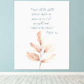 Bijbelversum Lord Psalm Leafy poster Canvas Afdruk (Insitu (Houten vloer))