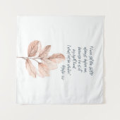 Bijbelversum Lord Psalm Leafy scriptie Wandkleed (Voorkant (horizontaal))