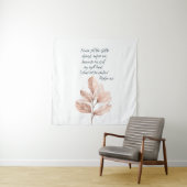 Bijbelversum Lord Psalm Leafy scriptie Wandkleed (In situ)