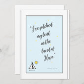 Bijbelversum over de hopblauwe achtergrond bedankkaart (Voorkant / Achterkant)