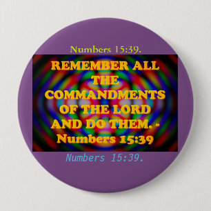 Bijbelversum uit de cijfers 15:39. ronde button 4,0 cm