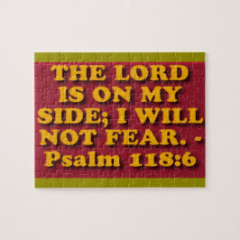 Bijbelversum van Psalm 118:6. Legpuzzel